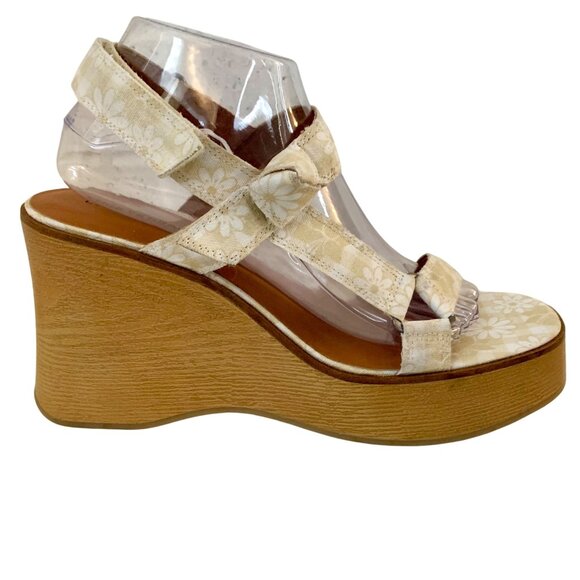 Lucky Brand Demmia Daisy Boho Platform Wedge Sandal US 10 EUR 42 Spring - Picture 3 of 11